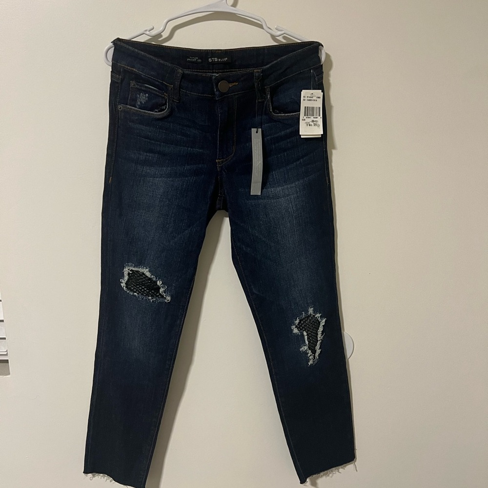 STS Dark & Distressed Jeans Straight Leg